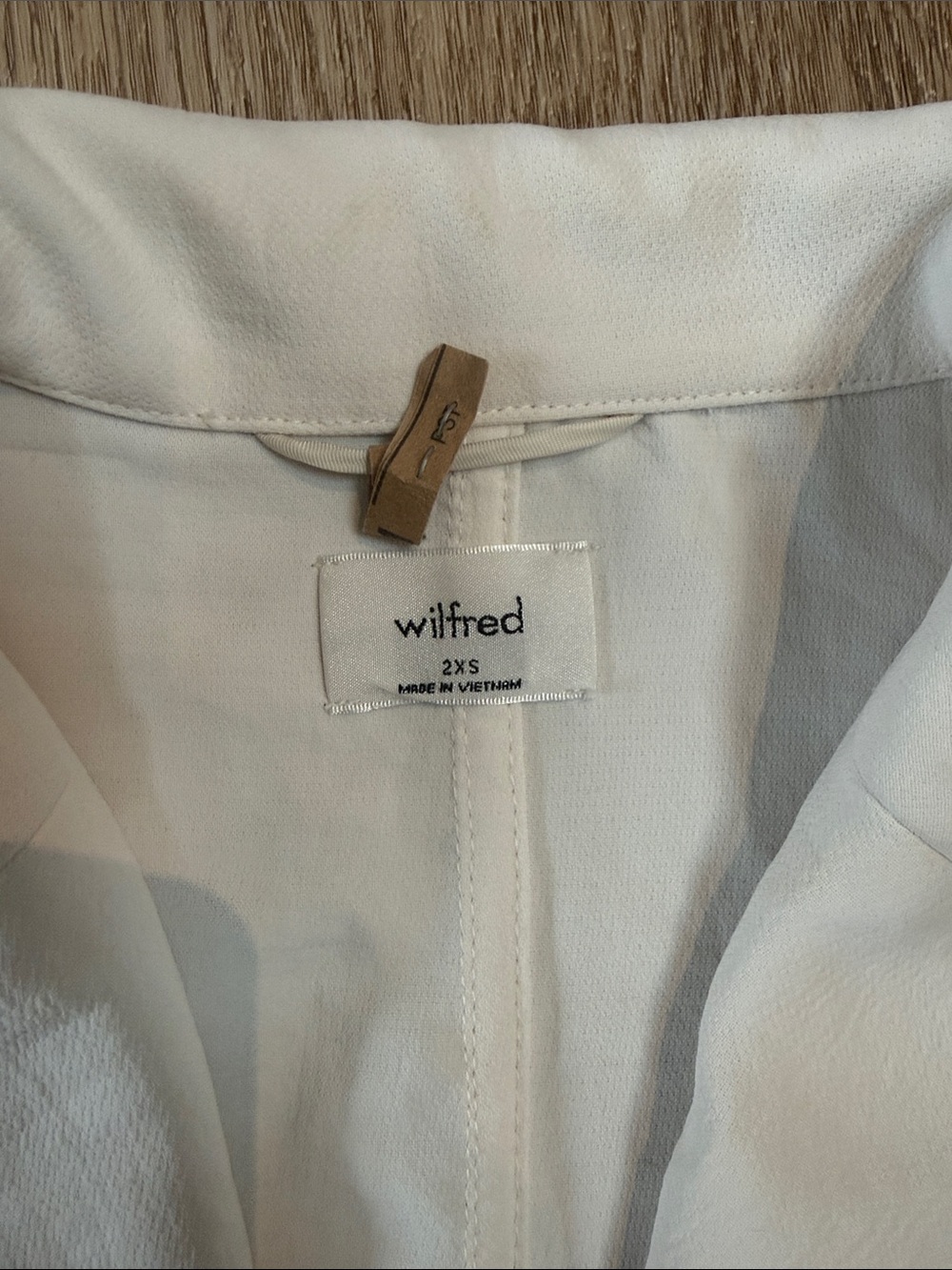Wilfred Cream Button-Front Blazer Jacket - Picture 2 of 3